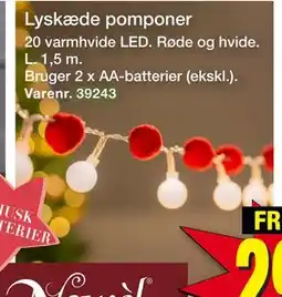 Harald Nyborg Lyskæde pomponer, DKK 29 tilbud