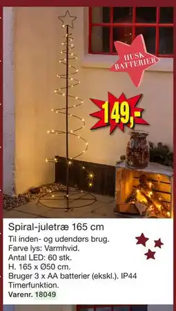 Harald Nyborg Spiral-juletræ 165 cm, DKK 149 tilbud