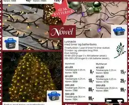 Harald Nyborg Lyskæde med timer og batteriboks tilbud