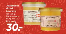 Bilka Jakobsens dansk honning tilbud