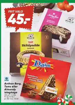 Bilka Anthon Berg, Toms eller Almondy islagkage tilbud