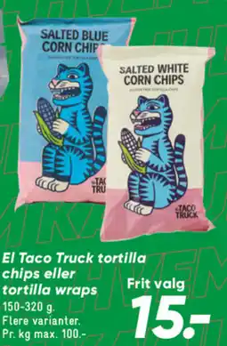 Bilka El Taco Truck tortilla chips eller tortilla wraps tilbud