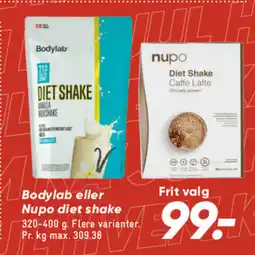 Bilka Bodylab eller Nupo diet shake tilbud
