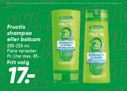 Bilka Fructis shampoo eller balsam tilbud