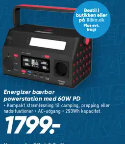 Bilka Energizer bærbar powerstation med 60W PD tilbud