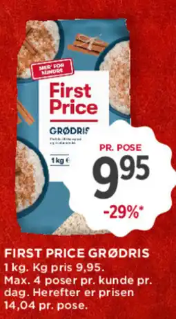 MENY First price grødris tilbud