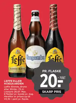 MENY Leffe eller hoegaarden tilbud