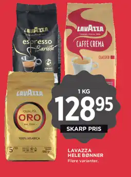 MENY Lavazza hele bønner tilbud