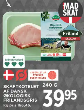 MENY Skaftkotelet af dansk økologisk FRILANDSGRIS tilbud