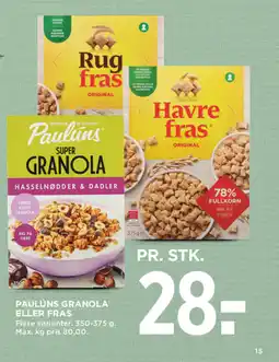 MENY Paulúns granola eller fras tilbud