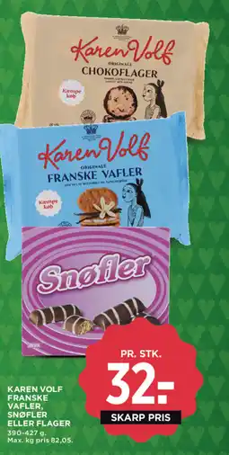 MENY Karen volf franske vafler, snøfler eller flager tilbud