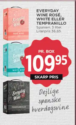 MENY Everyday wine rosé, white eller tempranillo tilbud