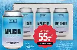 MENY To øl implosion alkoholfri lager tilbud