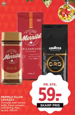 MENY Merrild eller lavazza tilbud