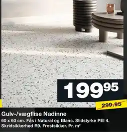 Bauhaus Gulv-/vægflise Nadinne tilbud