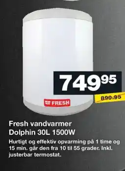 Bauhaus Fresh vandvarmer Dolphin 1500W tilbud