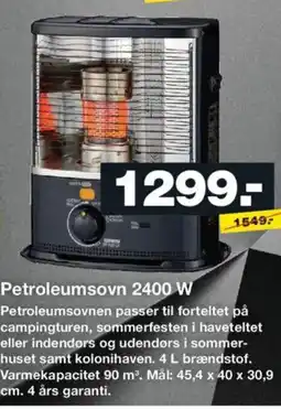 Bauhaus Petroleumsovn 2400 W tilbud