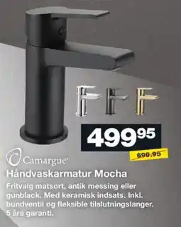 Bauhaus Camargue Håndvaskarmatur Mocha tilbud