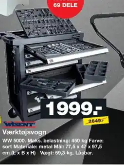 Bauhaus WISENT Værktøjsvogn tilbud