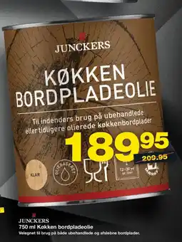 Bauhaus JUNCKERS Køkken bordpladeolie tilbud