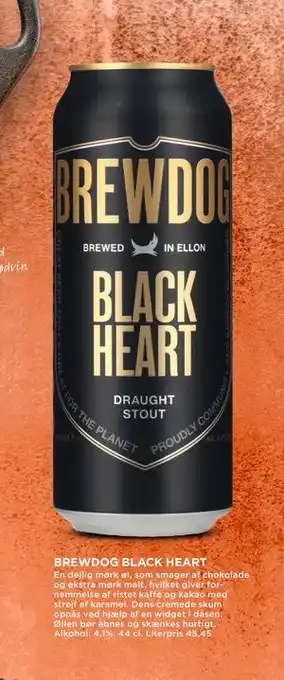 MENY BREWDOG BLACK HEART, DKK 100 tilbud