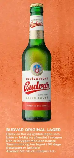 MENY BUDVAR ORIGINAL LAGER, DKK 100 tilbud