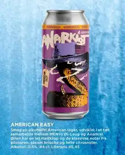 MENY AMERICAN EASY, DKK 100 tilbud