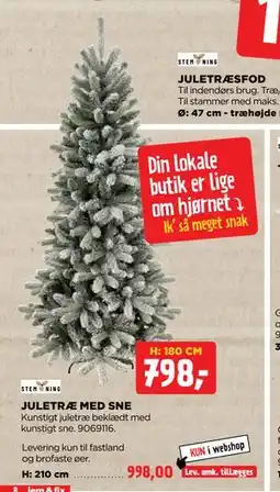 jem & fix JULETRÆ MED SNE tilbud