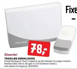 jem & fix TRÅDLØS DØRKLOKKE, DKK 78 tilbud