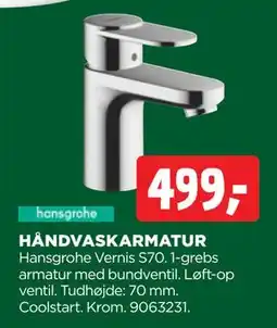 jem & fix HÅNDVASKARMATUR, DKK 499 tilbud
