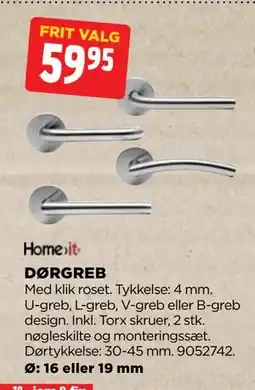 jem & fix DØRGREB, DKK 59.95 tilbud