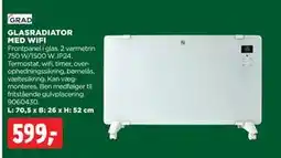 jem & fix GLASRADIATOR MED WIFI, DKK 599 tilbud
