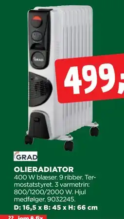 jem & fix OLIERADIATOR, DKK 499 tilbud