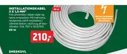 jem & fix INSTALLATIONSKABEL 3 X 1,5 MM², DKK 210 tilbud
