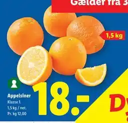 Lidl Appelsiner, DKK 18 tilbud