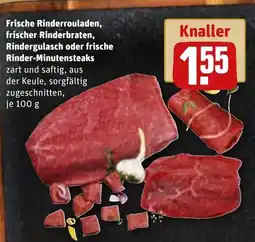 REWE DE Frische Rinderrouladen, frischer Rinderbraten, Rindergulasch oder frische Rinder-Minutensteaks tilbud
