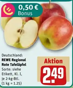 REWE DE REWE Regional Rote Tafeläpfel tilbud