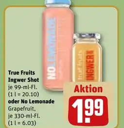 REWE DE True Fruits Ingwer Shot oder No Lemonade tilbud