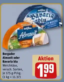 REWE DE Bergader Almzeit oder Bavaria blu tilbud