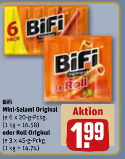 REWE DE Bifi Mini-Salami Original oder Roll Original tilbud