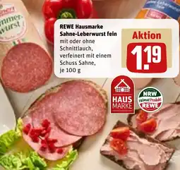 REWE DE REWE Hausmarke Sahne-Leberwurst fein tilbud