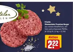 REWE DE Frische Simmentaler Premium Burger tilbud