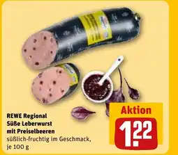 REWE DE REWE Regional Süße Leberwurst mit Preiselbeeren tilbud