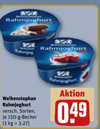 REWE DE Weihenstephan Rahmjoghurt tilbud