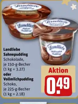 REWE DE Landliebe Sahnepudding oder Vollmilchpudding tilbud