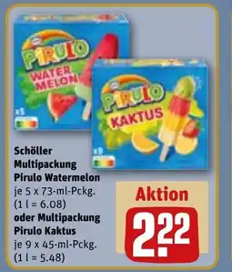 REWE DE Schöller Multipackung Pirulo Watermelon oder Multipackung Pirulo Kaktus tilbud