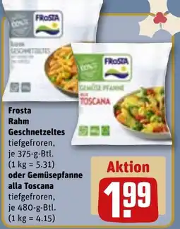 REWE DE Frosta Rahm Geschnetzeltes oder Gemüsepfanne alla Toscana tilbud