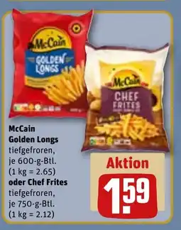 REWE DE McCain Golden Longs oder Chef Frites tilbud