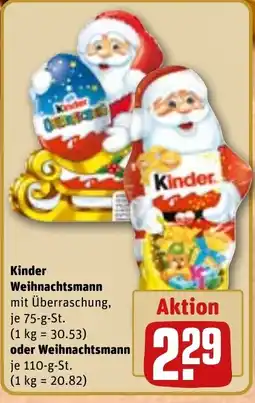 REWE DE Kinder Weihnachtsmann oder Weihnachtsmann tilbud