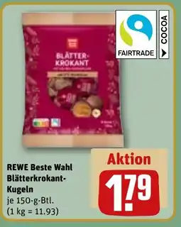 REWE DE REWE Beste Wahl Blätterkrokant- Kugeln tilbud